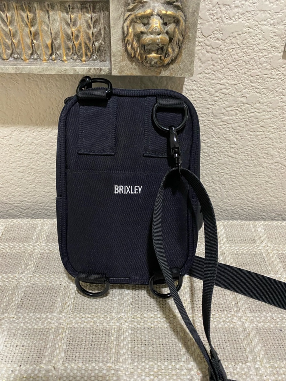 Brixley Black Crossbody Organizer Bag for Men